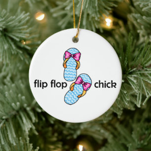 Dreh Flop Chick Keramik Ornament