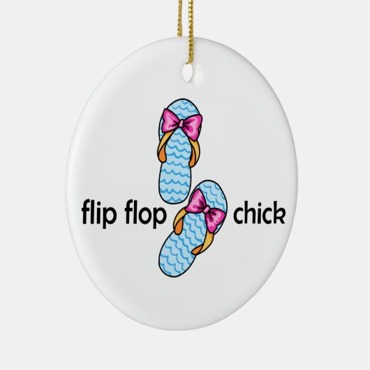 Dreh Flop Chick Keramik Ornament (Rechts)