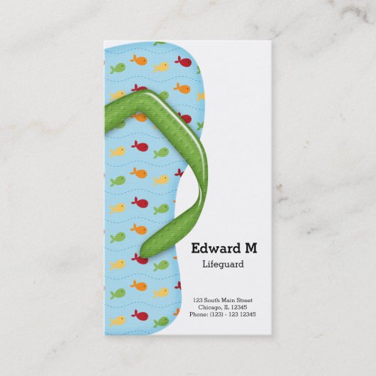 Dreh Flop Lifeguard Visitenkarte (Vorderseite)
