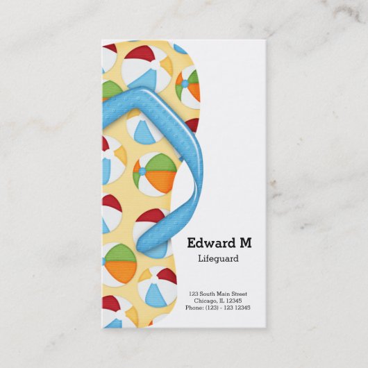 Dreh Flop Lifeguard Visitenkarte (Vorderseite)