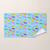 Dreh Flop Muster Blau Badhandtuch Set (Handtuch)