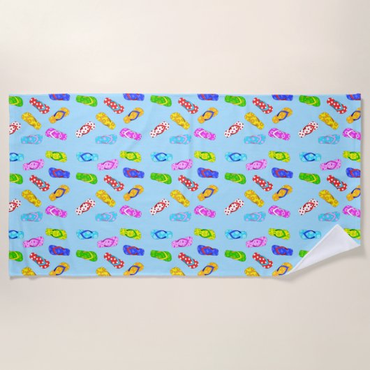 Dreh Flop Muster Blue Beach Handtuch (Vorderseite)