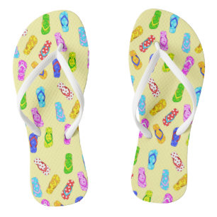 Dreh Flop Sandals Muster gelb Badesandalen