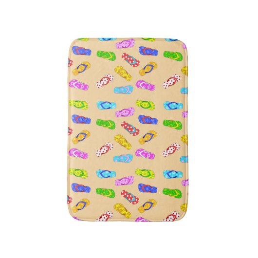 Dreh Flop Sandals Muster Niedlich Beach House Badematte (Vorderseite Vertikal)