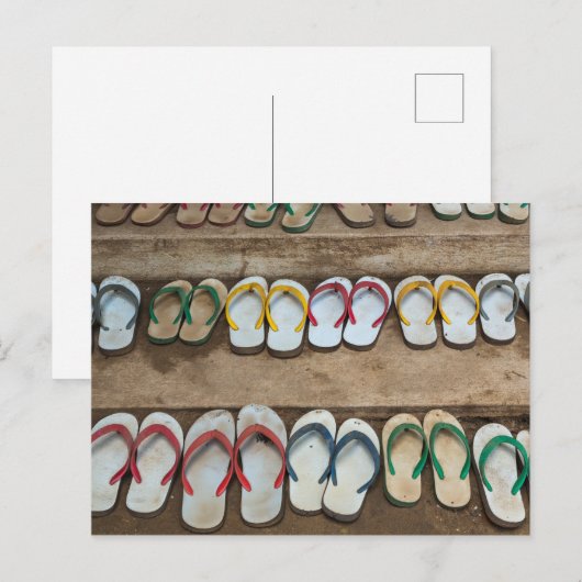 Dreh Flop Sandles Postkarte (Vorne/Hinten)