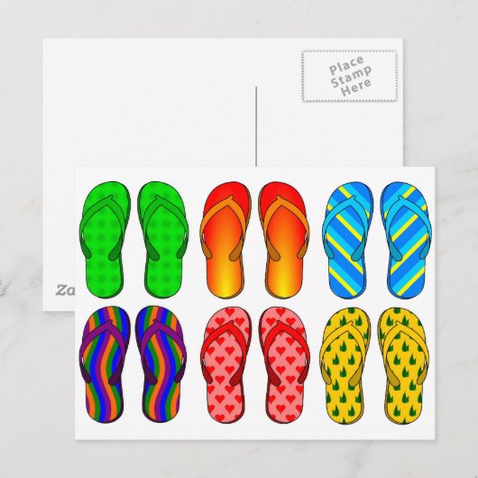 Dreh-Flop-Spaß Postkarte (Vorne/Hinten)