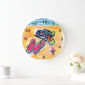 Dreh-Flop-Uhr, große Beach-Uhr Wanduhr (Zuhause)