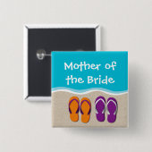 Dreh Flop Wedding auf dem Beach Brautparty Button (Vorne & Hinten)