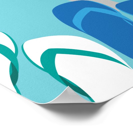 Dreh Flop Zone Beach Wedding Empfang Sign Poster (Ecke)