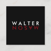 Dreh Quadratische Visitenkarte (Vorderseite)