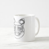 Dreh--Schwein-Tasse Kaffeetasse (VorderseiteRechts)