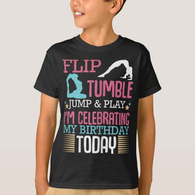 Dreh Tumple Jump and Play Funny Rhythmic Gymnastic T-Shirt (Vorderseite)