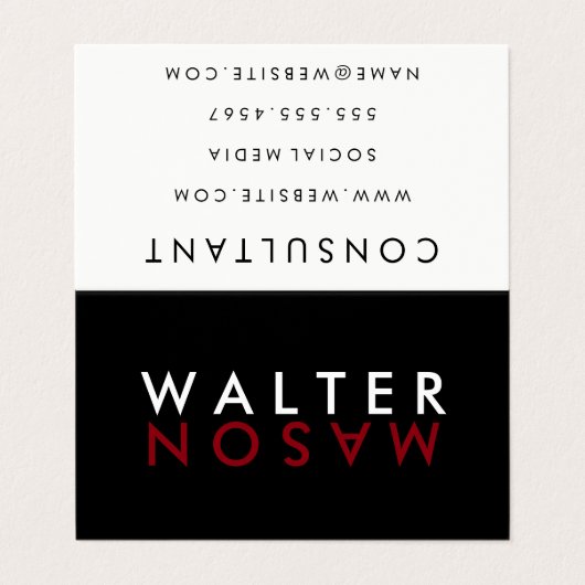 Dreh Visitenkarten (Außenseite Aufgefaltet)