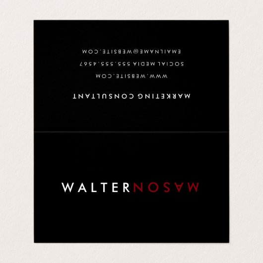 Dreh Visitenkarten (Außenseite Aufgefaltet)