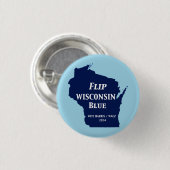 Dreh Wisconsin Blue im Jahr 2024 Button (Vorne & Hinten)