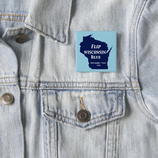 Dreh Wisconsin Blue im Jahr 2024 Button (Beispiel)