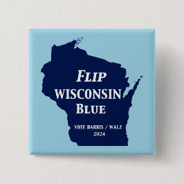 Dreh Wisconsin Blue im Jahr 2024 Button