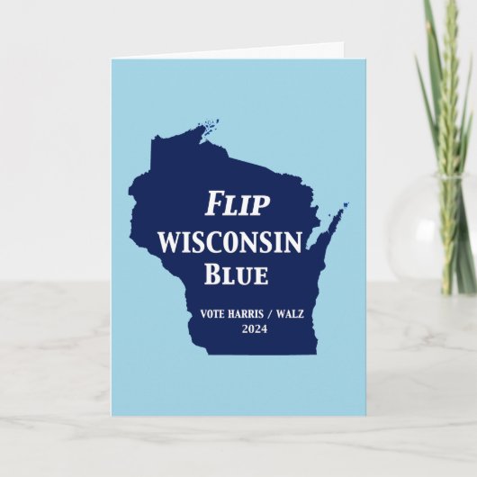 Dreh Wisconsin Blue im Jahr 2024 Karte (Vorderseite)