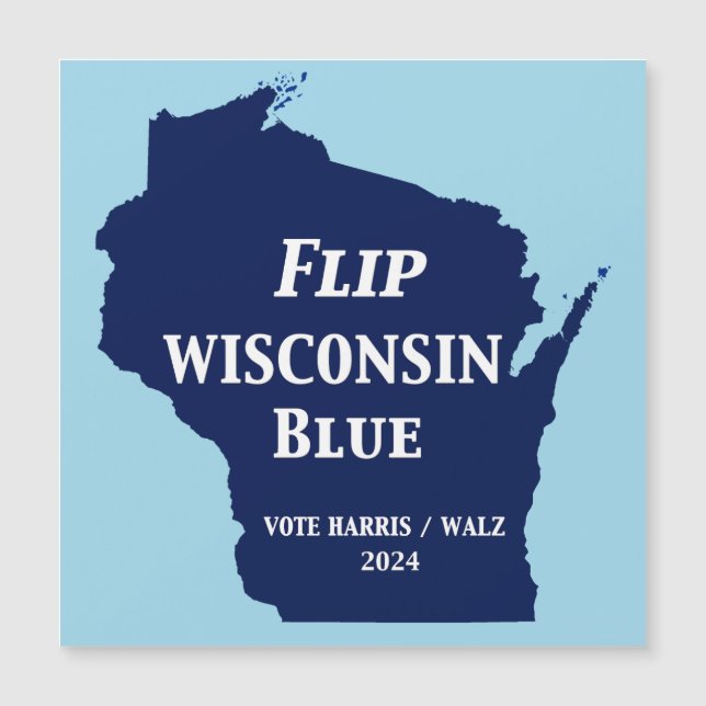 Dreh Wisconsin Blue im Jahr 2024 Magnetkarte (Vorderseite)