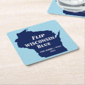 Dreh Wisconsin Blue im Jahr 2024 Rechteckiger Pappuntersetzer (angewinkelt)