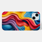 Drehbare 3D-Formen in Regenbogenfarben Case-Mate iPhone Hülle (Rückseite (Horizontal))