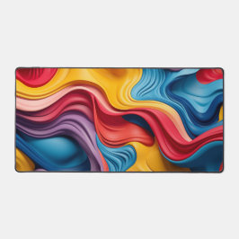 Drehbare 3D-Formen in Regenbogenfarben Schreibtischunterlage