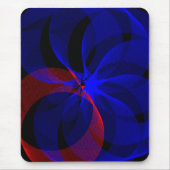 Drehbare blaue Akzent-Geometrie-Mauspad Mousepad (Vorne)