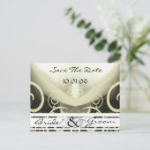 Drehbare Calla Lily Save the Date Postkarte (Stehend Vorderseite)