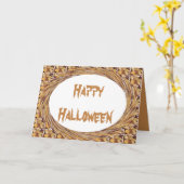 Drehbare Herbstleaves Frame Happy Halloween Karte (Gelbe Blume)