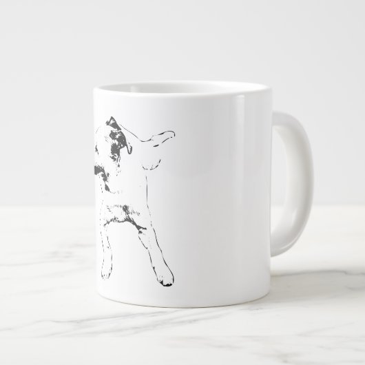 Drehbewegung der Leaf-Chase, Grinning Pup Jumbo-Tasse (Vorderseite Rechts)