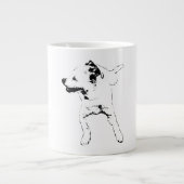 Drehbewegung der Leaf-Chase, Grinning Pup Jumbo-Tasse (Vorderseite)
