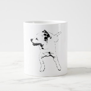Drehbewegung der Leaf-Chase, Grinning Pup Jumbo-Tasse