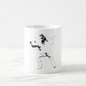 Drehbewegung der Leaf-Chase, Grinning Pup Kaffeetasse (Mittel)