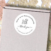 Drehbuch Danke Social-Media-Handle Benutzerdefinie Runder Aufkleber