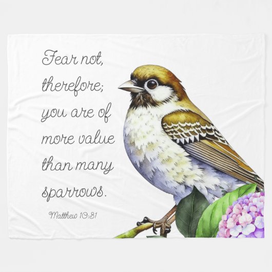 Drehbuch Matthew 10:31 Fleecedecke (Vorderseite (Horizontal))