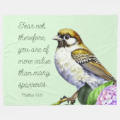 Drehbuch Matthew 10:31 Fleecedecke (Vorderseite (Horizontal))