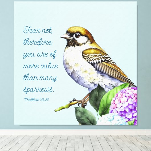 Drehbuch Matthew 10:31 Leinwanddruck (Insitu (Holzboden))