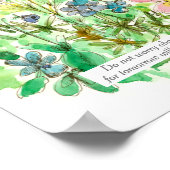 Drehbuch Matthew 6:34 Bible Verse Garden Blume Poster (Ecke)