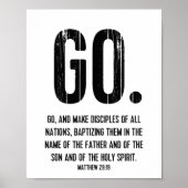 Drehbuch Verse, Matthew 28:19, Go Poster (Vorne)