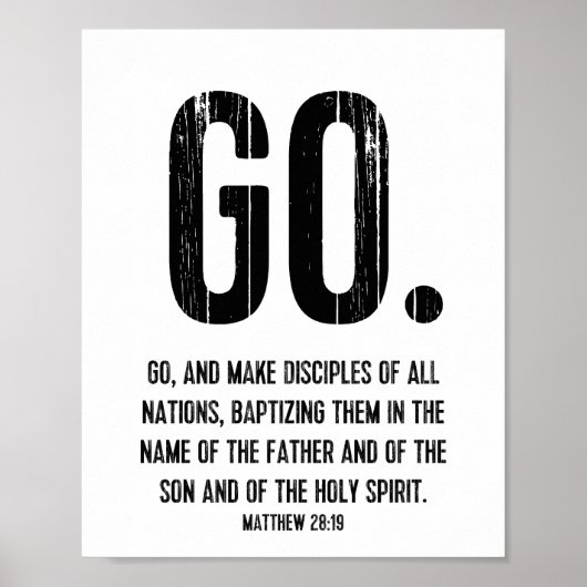Drehbuch Verse, Matthew 28:19, Go Poster (Vorne)