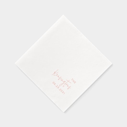 Drehbuch zum Familiennamen personalisierter Hochze Servietten Mit Folie (Rechts)