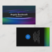 Drehbuchautor Business Card Borealis Lights Visitenkarte (Vorne/Hinten)