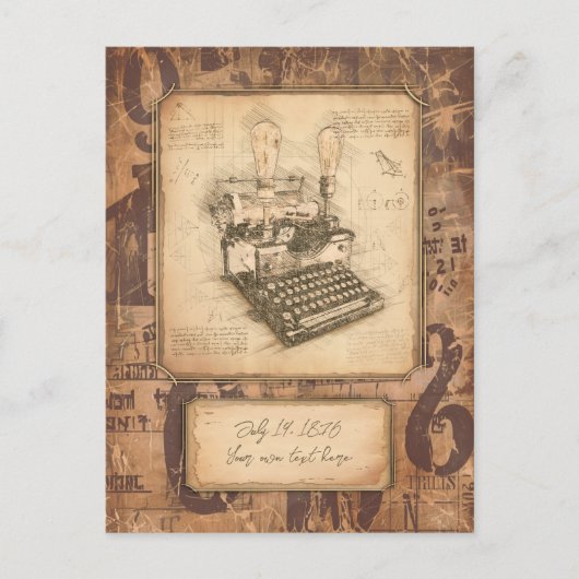 Drehbuchautor/Drehbuchautor, Geschenk Vintager Kun Postkarte (Vorderseite)