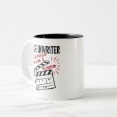 Drehbuchautor Ich verursache immer eine Szene Zweifarbige Tasse (Vorderseite Links)