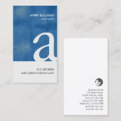 Drehbuchautor Literary Arts Bold Monogram Visitenkarte (Vorne/Hinten)