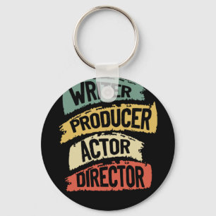 Drehbuchautor-Schauspielerdirektor Vintages Gedich Schlüsselanhänger