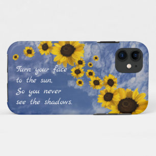 Drehe dein Gesicht zur Sonne. Sonnenblumen und Him Case-Mate iPhone Hülle
