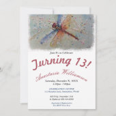 DREHEN13 PARTY-BLENDUNGS-LIBELLEN-EINLADUNG EINLADUNG (Vorderseite)