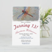 DREHEN13 PARTY-BLENDUNGS-LIBELLEN-EINLADUNG EINLADUNG (Stehend Vorderseite)