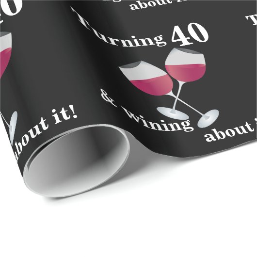 Drehen 40 u. Wining mit Rotwein-Gläsern Geschenkpapier (Rolleneckpunkt)